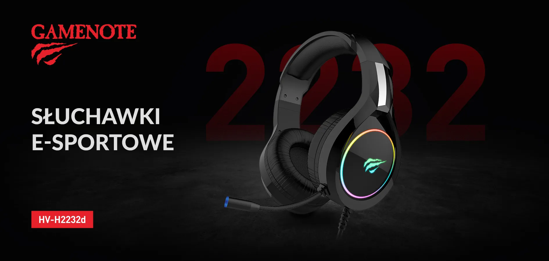 Słuchawki gamingowe Havit GAMENOTE H2232D RGB USB+3.5mm